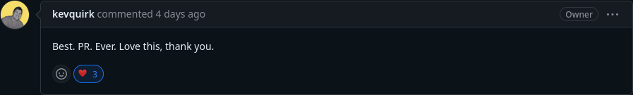 maintainer's response